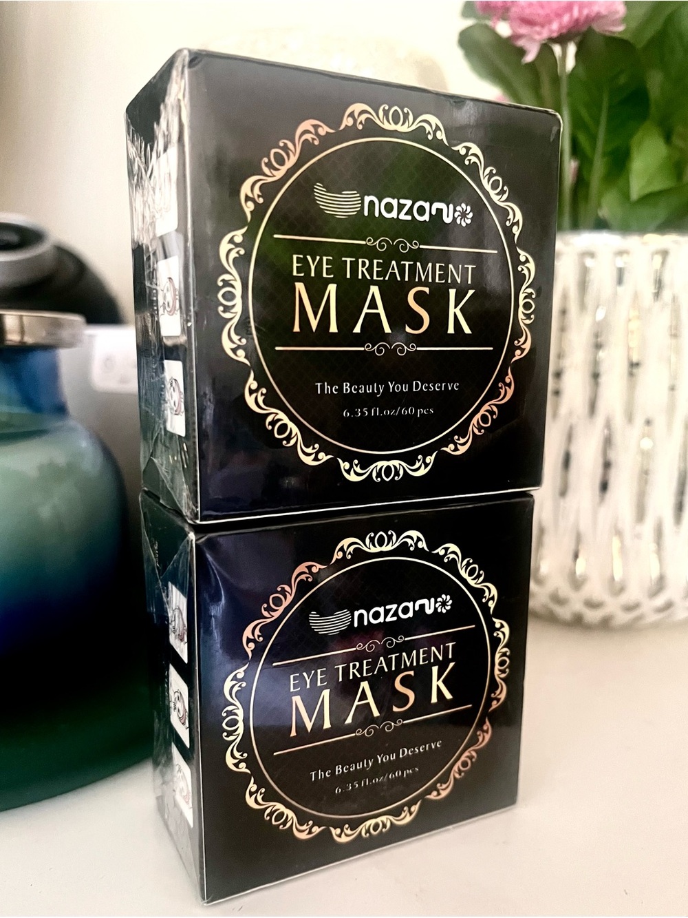 Nazano 24K Gold Under Eye Patches 2 boxes  puffiness,dark circles